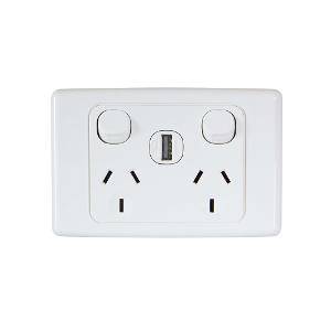 Socket twin 2000 series with single usb CLI2025USBCWE