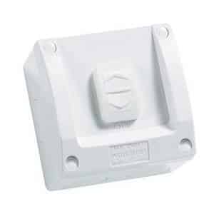 Clipsal WS226RG Slide Switch, 1G, 1 Pole, 250V, 16A, 1/2Way, Weather Protected, IP66, Surface Mount, Resistant Grey