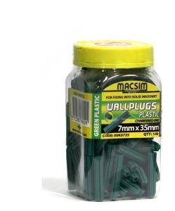 Anchor wallplugs 7x35mm bottles green MAC00K0735