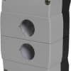 Enclosure plastic 2 holes 22.5mm grey NHPD72PM