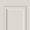 Interior doorway with layered beige frames on a light beige wall, showing decorative molding surrounding a white inset panel.