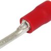 HellermannTyton PD1 Insulated Pin Connector Terminal, Double Grip, 9mm Pin, 1.5mm Cable, Red, Pack of 100