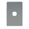 Clipsal C2031C-BA Classic C2000 Series Cover Plate, Flush, Metal, Vertical/Horizontal, suit 1 Gang Switch, Brushed Aluminium