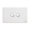 Legrand ED770/2GPLBL, Excel Life Single Pole Double Throw Horizontal Rocker Switch 2 Gang Matt White