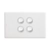 Legrand ED770/4GPLMW, Excel Life 16A 2 Way Single Pole Double Throw Vertical Rocker Switch 4 Gang Matt Black