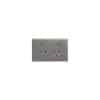 Legrand ED777UG Excel Life Dedicated Plate Series GPO, Double, Powerpoint, Switchplug Combination, Single Pole, Flush, Horizontal, 240V 10A, 3 Pin, Urban Grey
