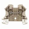Weidmuller 1020300000 WDU 10 Feed-Through Terminal Block, DIN Rail Mount, 2 Connections, Screw Connection, 1000V, 18-8AWG, Thermoplastic, Dark Beige